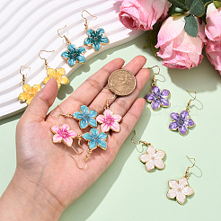 6 пара сережек-подвесок из нержавеющей стали 304&nbsp;EJEW-YW00014