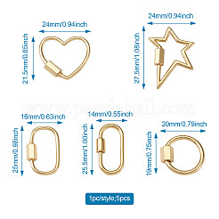 Латунные брелоки с карабином&nbsp;KK-TA0007-82G