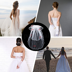 Органза абс жемчужная свадебная фата OHAR-WH20020-05A