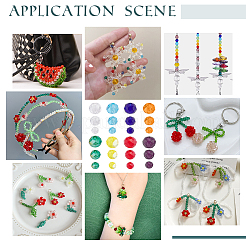 1440шт 24 нити стеклянных бусин&nbsp;EGLA-GO0001-09