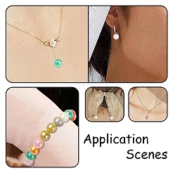 70шт 10 цвета полупрозрачные бусины из смолы RESI-YW0001-74