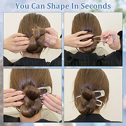 6 шт. 6 стильные заколки для волос из сплава OHAR-CP0001-06