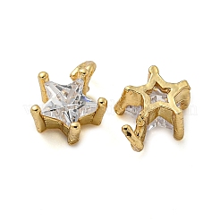 Покрытие стойки латунь микропаве прозрачные кубические циркониевые подвески KK-Z045-13G