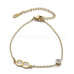 201 браслет-цепочка из нержавеющей стали BJEW-H205-01C-G