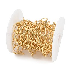 Латунные текстурированные овальные звенья цепи CHC-L054-08G