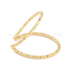 Открытое кольцо-манжета из нержавеющей стали 304 с ионным покрытием (IP) для женщин&nbsp;RJEW-C097-02G