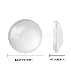 Прозрачные стеклянные кабошоны&nbsp;X-GGLA-R026-16mm