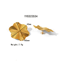 Винтажные преувеличенные серьги-гвоздики из нержавеющей стали в виде цветка QO2970-2