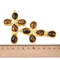 Естественно тигровый глаз большие кулоны&nbsp;KK-H516-25G