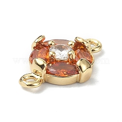 Шармы-соединители из латуни с паве из кубического циркония KK-B072-04G