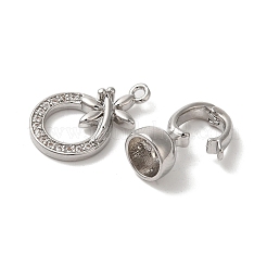 Стрекоза латунная микропаве прозрачный кубический цирконий складные застежки KK-A227-33P