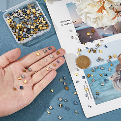 350 шт. гальванизированные стеклянные бусины SEED-DC0001-10