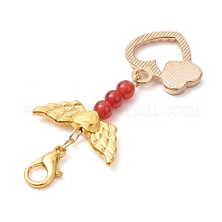 Подвеска из сплава с эмалью ко Дню святого Валентина HJEW-JM02028-02