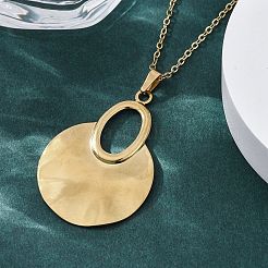 Ожерелья с подвесками из нержавеющей стали 304 NJEW-M096-23G