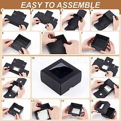 Квадратные подарочные коробки для хранения крафт-бумаги&nbsp;CON-WH0095-100B-02