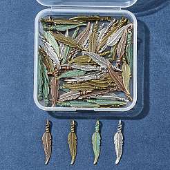 60 шт. 4 цвета подвески из сплава в тибетском стиле&nbsp;TIBEP-FS0001-18