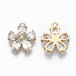Латунные микро проложить кубического циркония подвески&nbsp;X-KK-S359-064-RS