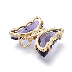 Кулон из латуни с прозрачным кубическим цирконием&nbsp;ZIRC-P079-B02-05