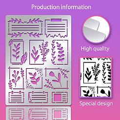 Трафареты для штампов из нержавеющей стали DIY-WH0289-026