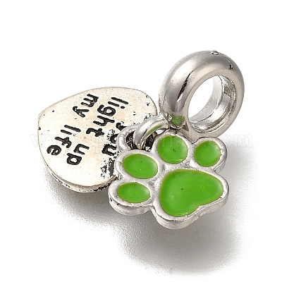 Подвеска из эмалированного сплава с покрытием из сплава в европейском стиле PALLOY-P307-02B-AS-1