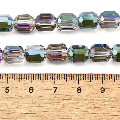 Стеклянные бусины с гальваническим покрытием  GLAA-G112-07I-1