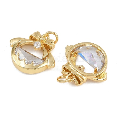 Латунь стекло кулоны KK-A269-66G-1