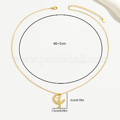 Модное серебряное ожерелье с подвеской в виде лунного кота S925 для женщин. CW8531-1