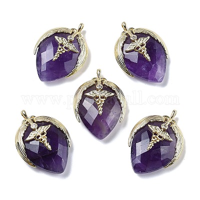 Подвески из натурального аметиста  G-U019-01G-06-1