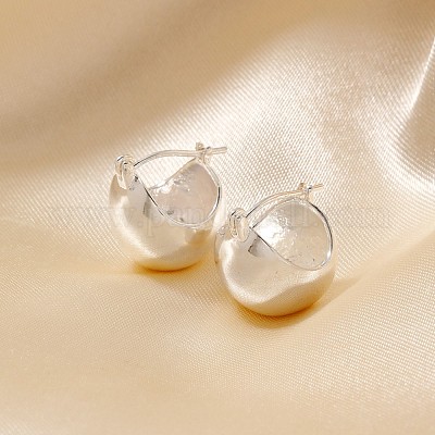 Блестящие геометрические круглые серьги-кольца из латуни HX8487-2-1