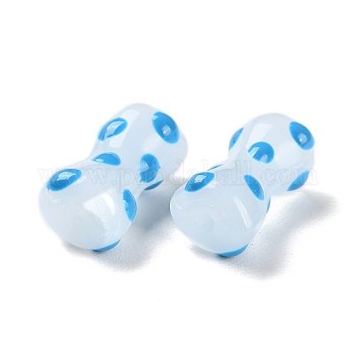 Ручной работы ухабистым Шарики Lampwork LAMP-C012-01F-1