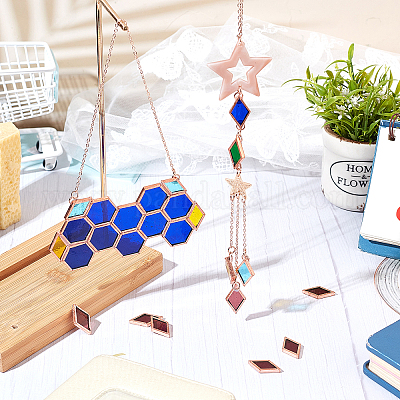 30 шт. цветной стеклянной мозаичной плитки DIY-OC0009-43C-1