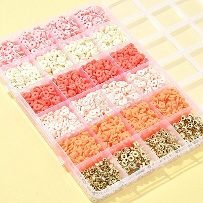 DIY Heishi бусины из полимерной глины набор для поиска ювелирных изделий DIY-FS0005-94C-1