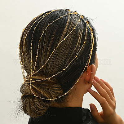 Элегантные длинные резинки для волос из железа и сплава с кисточками для женщин QP3969-2-1