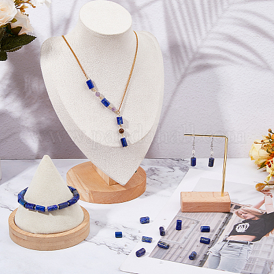 2 нити натуральных бусин из лазурита G-FH0002-38-1