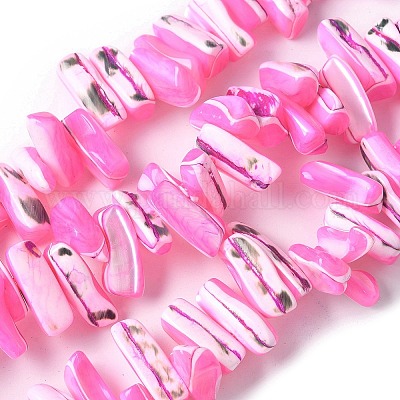 Окрашенные нити натуральных бусин-ракушек трохуса SSHEL-C013-09E-1