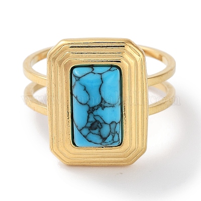 Ионное покрытие (IP) кольцо из нержавеющей стали 304 RJEW-B059-09G-03-1