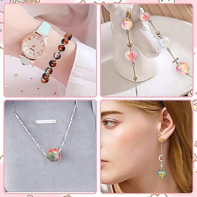 900 шт. 24 вида стеклянных бусин с эффектом кракле CCG-YW0001-22-1