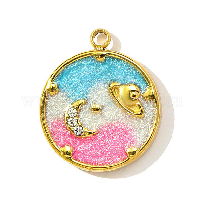 Подвески из нержавеющей стали 304 с эмалью STAS-OY003-79G-1