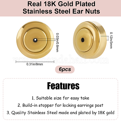 6 шт. гайки-уши из нержавеющей стали 304 STAS-BBC0005-38G-1