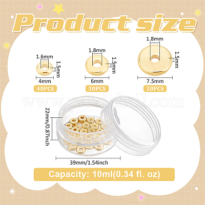 90шт 3 стиля латунные бусины KK-BC0013-04-1