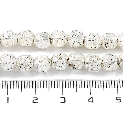 Гальванические бусины из натуральной лавы G-H303-A10-S01-1