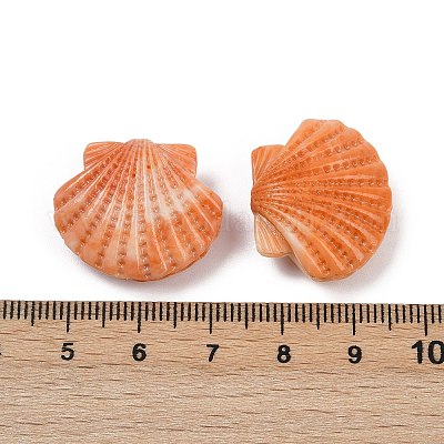 Резные бусины из синтетического коралла&nbsp;CORA-S025-02B-01-1