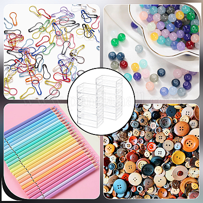 Прозрачный пластиковый кейс для минифигурок ODIS-WH0043-152C-1