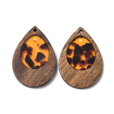 Кулон из дерева и смолы WOOD-H104-23-09-1