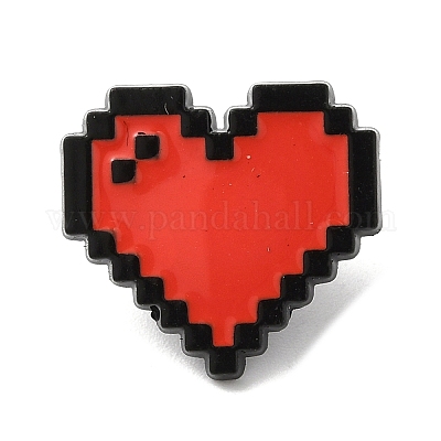 Броши из сплава zeld Pixel в форме сердца JEWB-I032-05EB-01-1