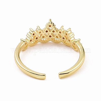 Прозрачная корона из кубического циркония RJEW-B028-22G-1