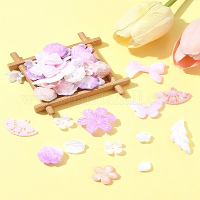 Радужное переливчатое покрытие акриловыми бусинами OACR-FS0001-99A-1