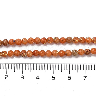 Собранные нити бусин из натурального доломита и синтетического опала&nbsp;G-Q017-G06-01B-1-1