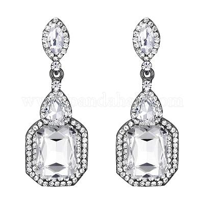 Латунные горный хрусталь болтающийся серьги FS-WG9D6B6-16-1