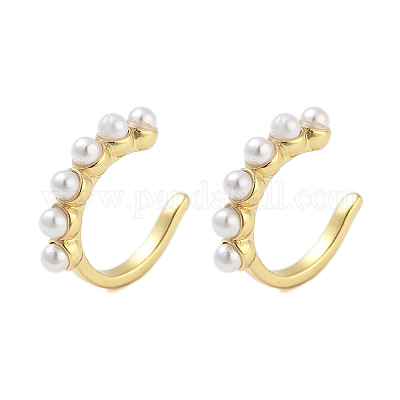 Серьги-манжеты из латуни для женщин EJEW-E310-02G-1